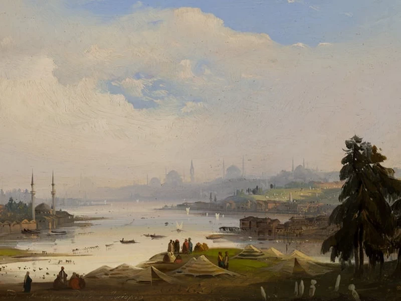 Costantinopoli, veduta dall’acque dolci d’Europa, 1843